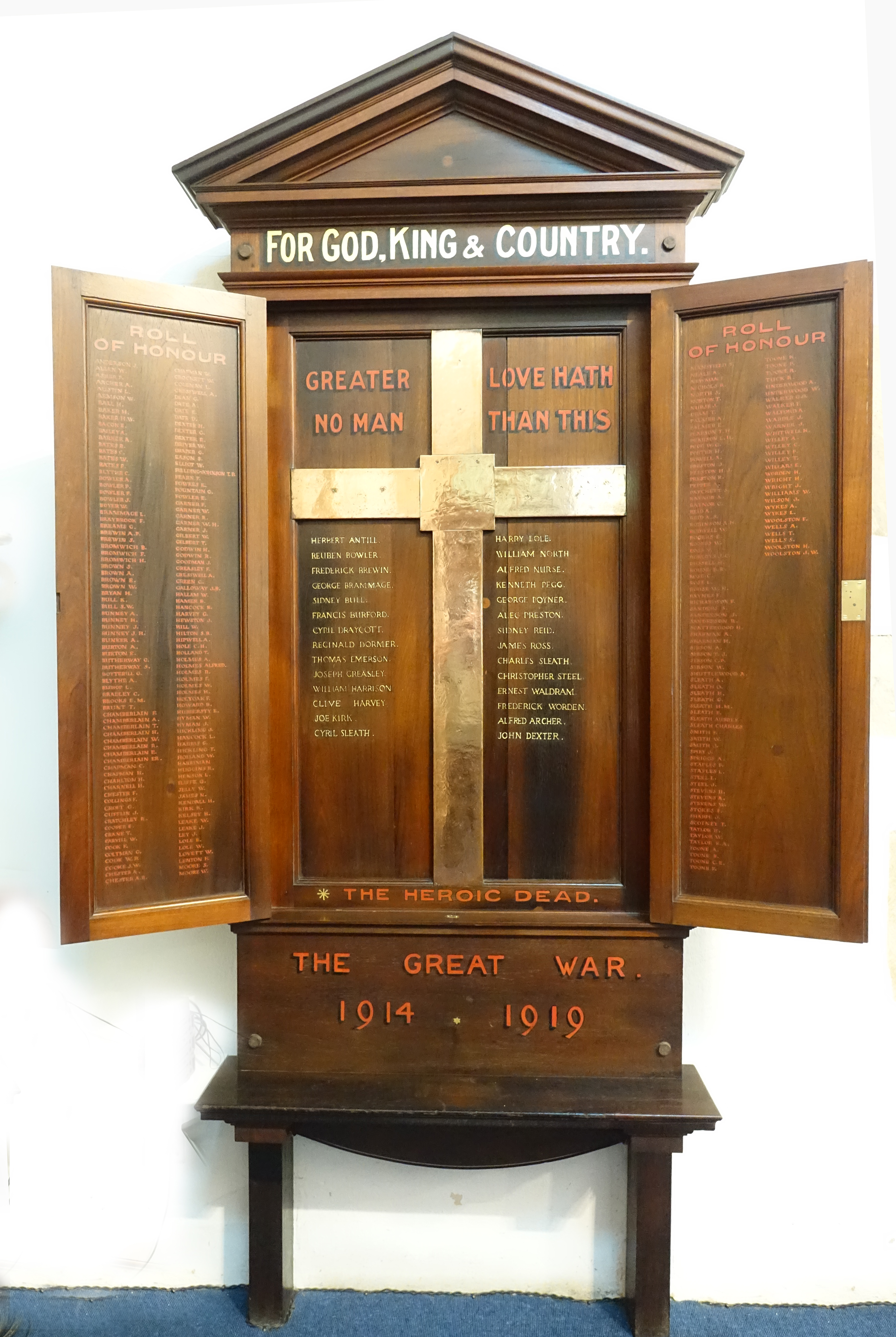 A report on the Refurbished Roll of Honour at Rothley parish Church