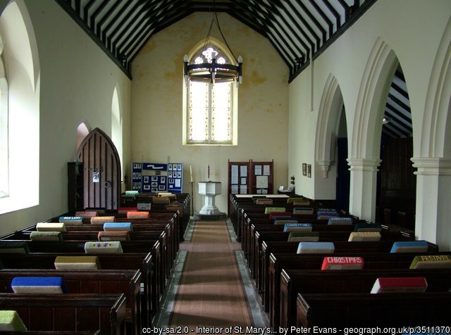 Interior image of 618314 Llanfair Waterdine St Mary