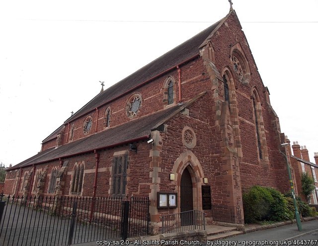 Exterior image of 620562 Shrewsbury All Saints & St Michael