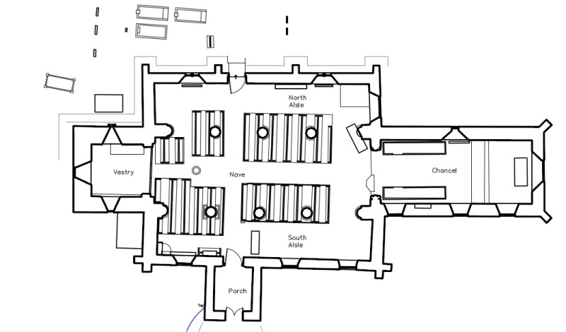 An example plan of a church