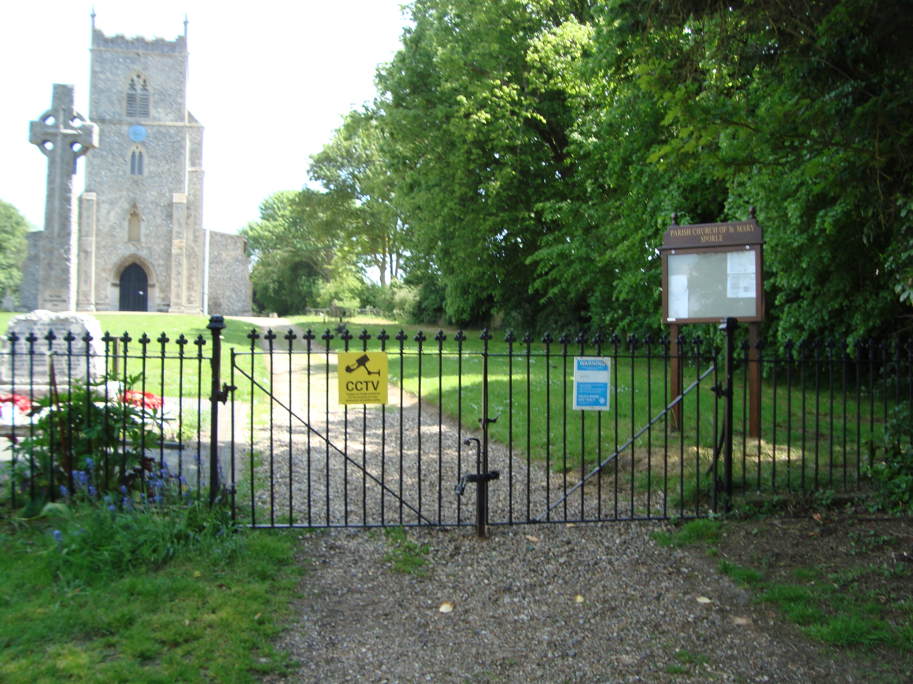 View of West gate. St Mary's Sporle