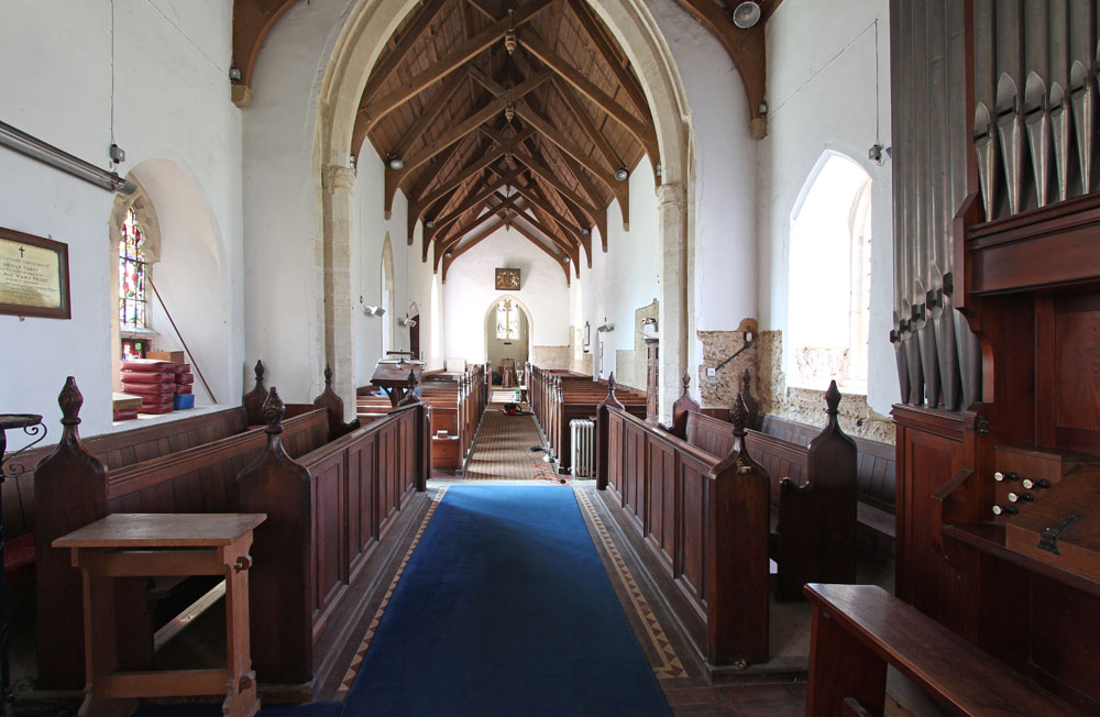 Interior image of 633317  St Catherine of Alexandria, Flempton - viewing West