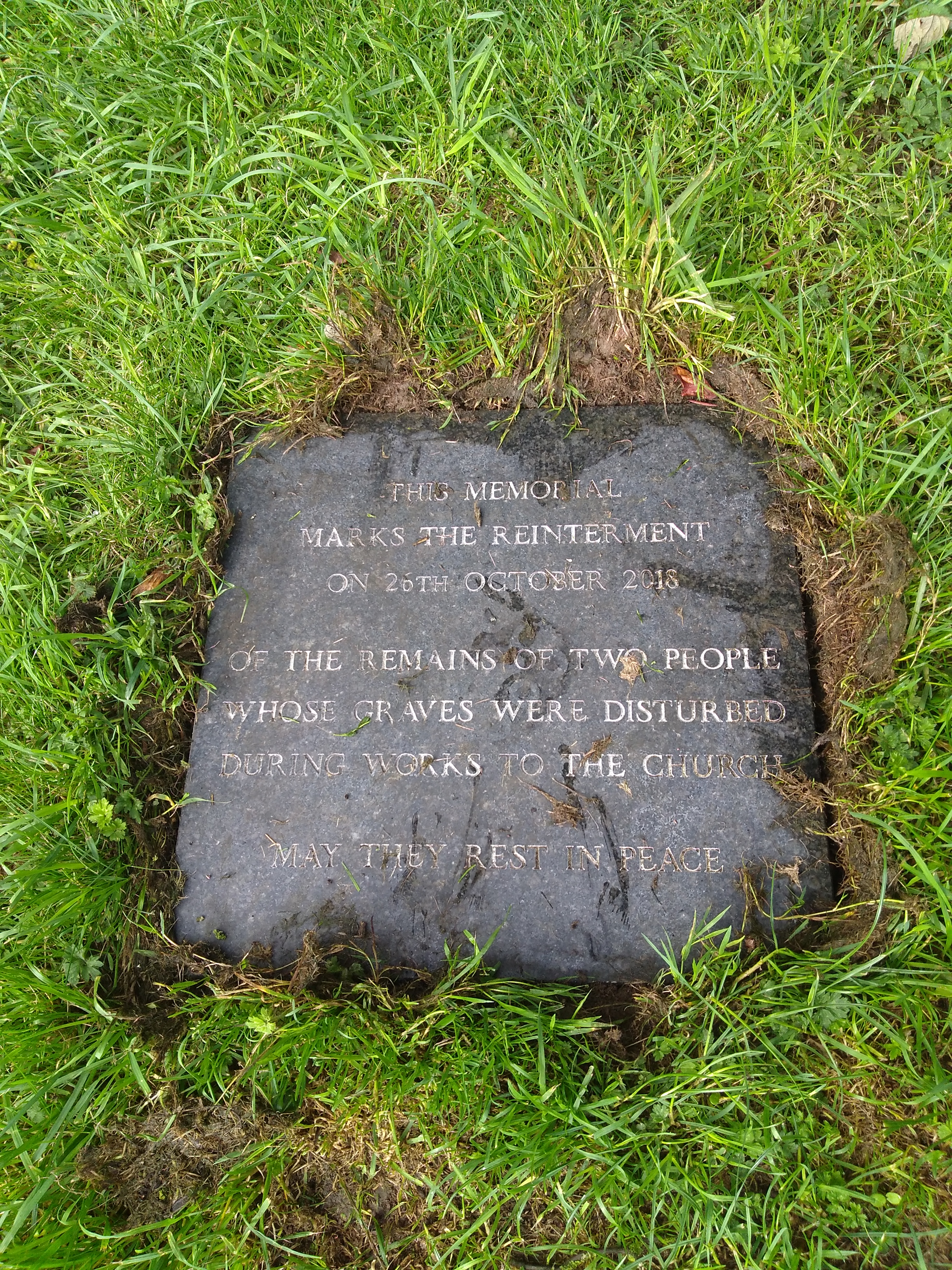 Grave marker detail