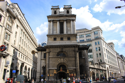 Photograph of exterior of St Mary Woolnoth