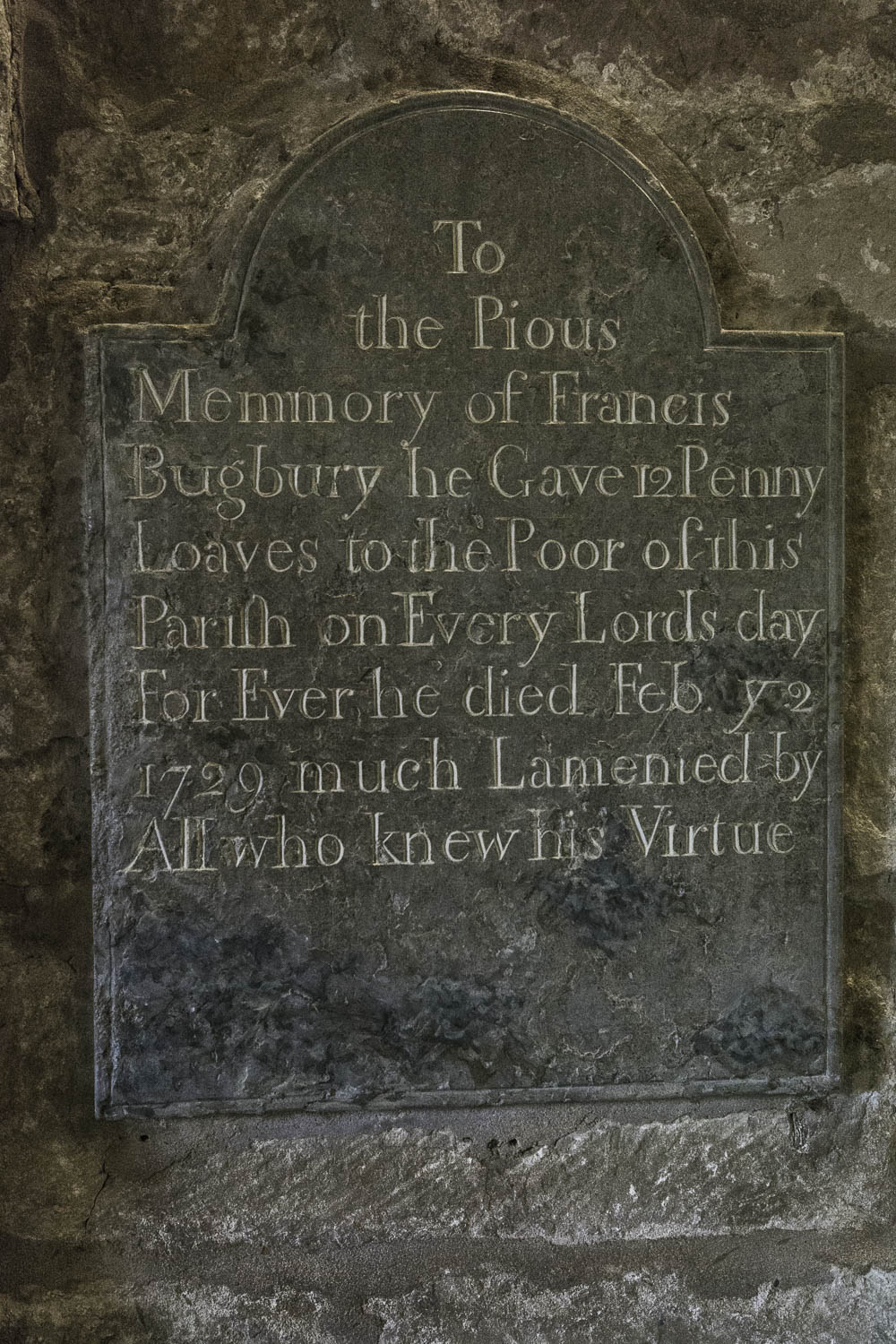 Bugbury Plaque  -  After conservation