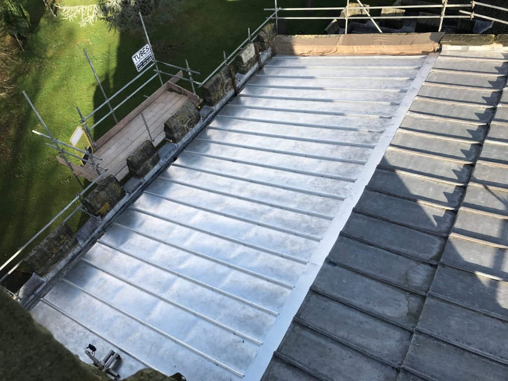 View of completed roof section