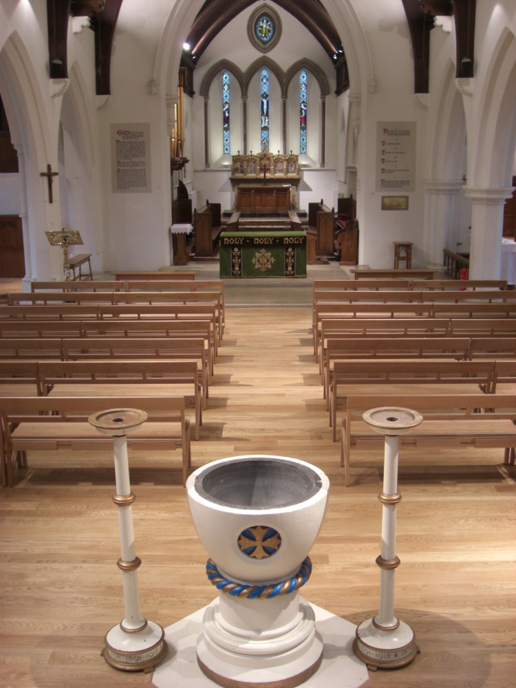 Interior of church following re-ordering