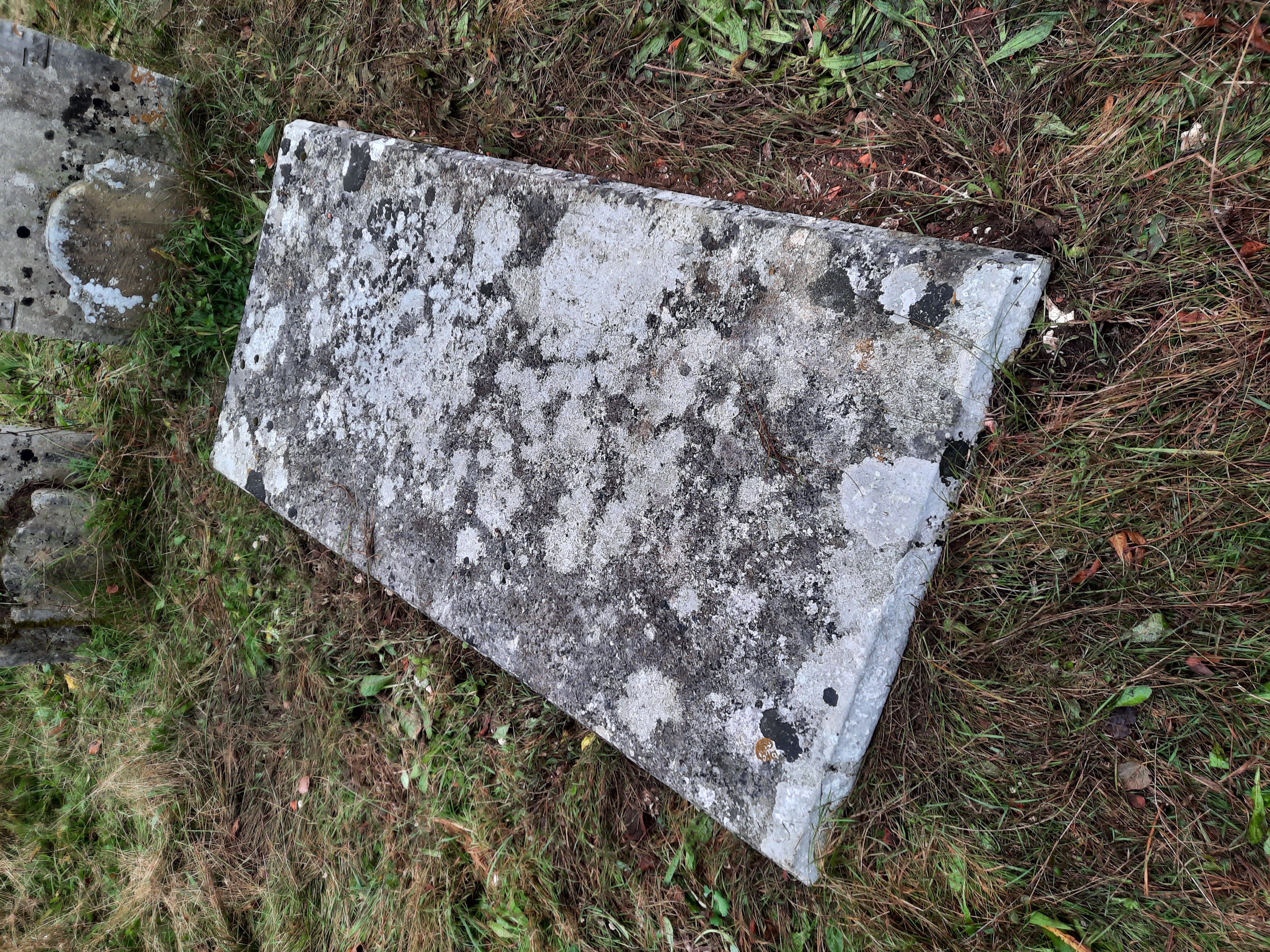 Gravestone after completion of work