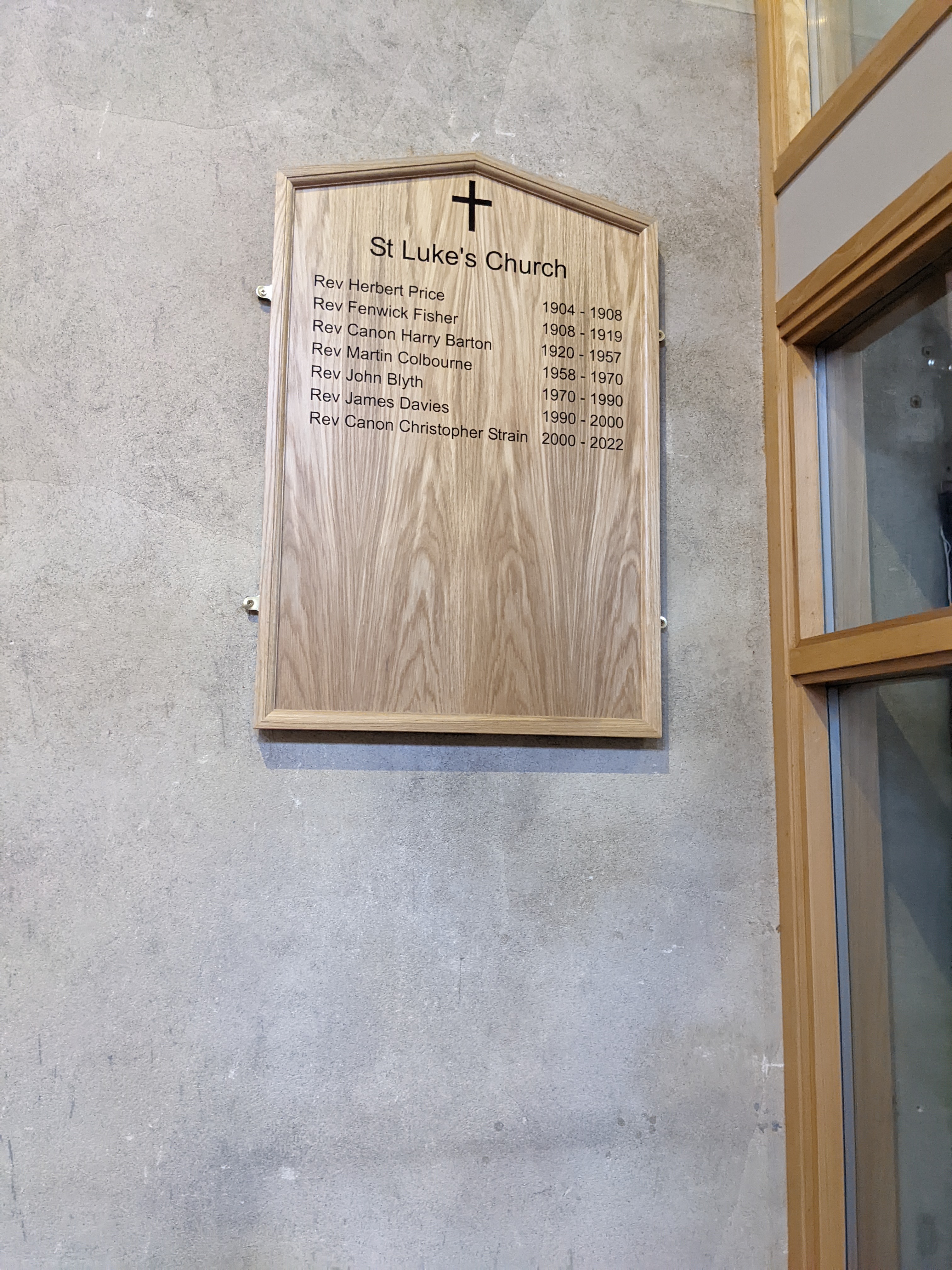 Installed Honour Board