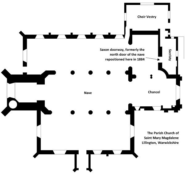 Plan of 611247 Lillington: St Mary Magdalene