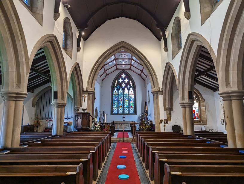 Interior from nave looking east towards the chancel