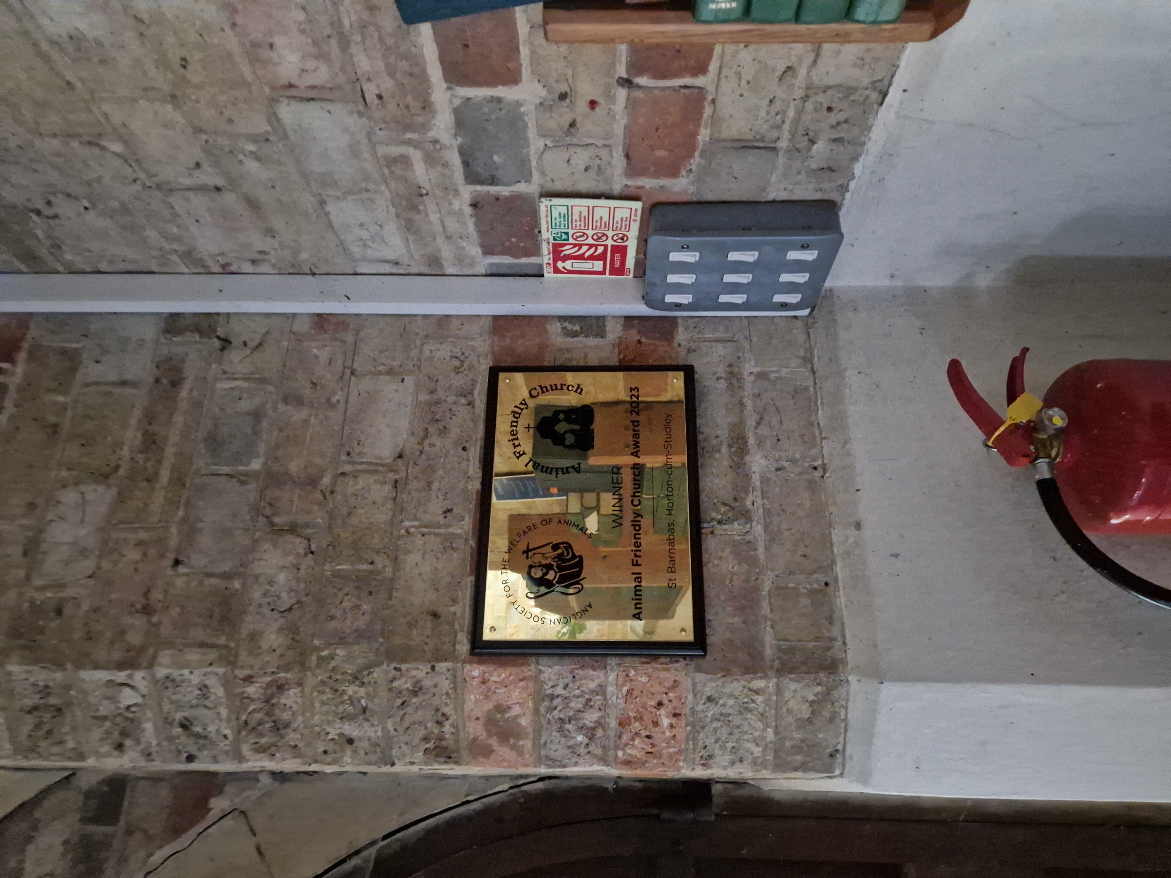 Wall Plaque fitted - photograph