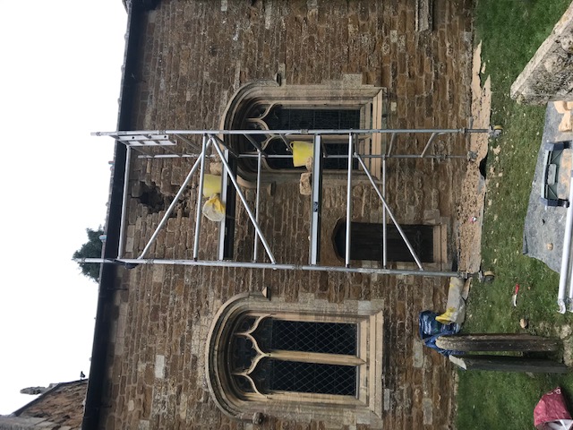 Chancel wall structural repair