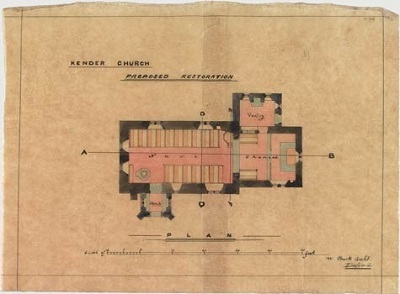 Church plan of 618019 Kenderchurch St Mary