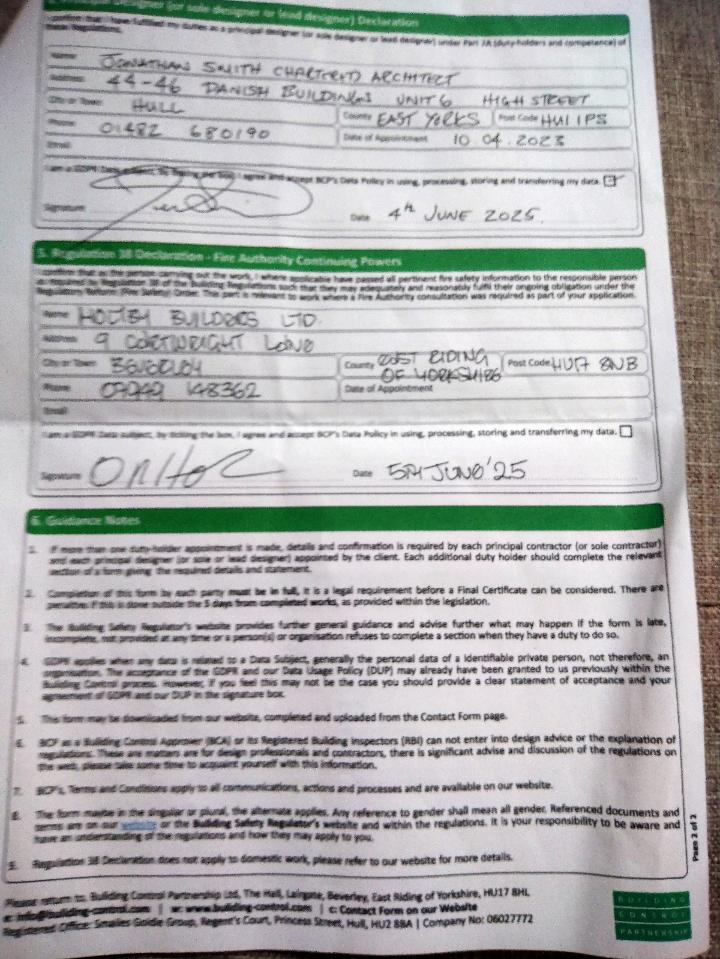 Notice of Completion