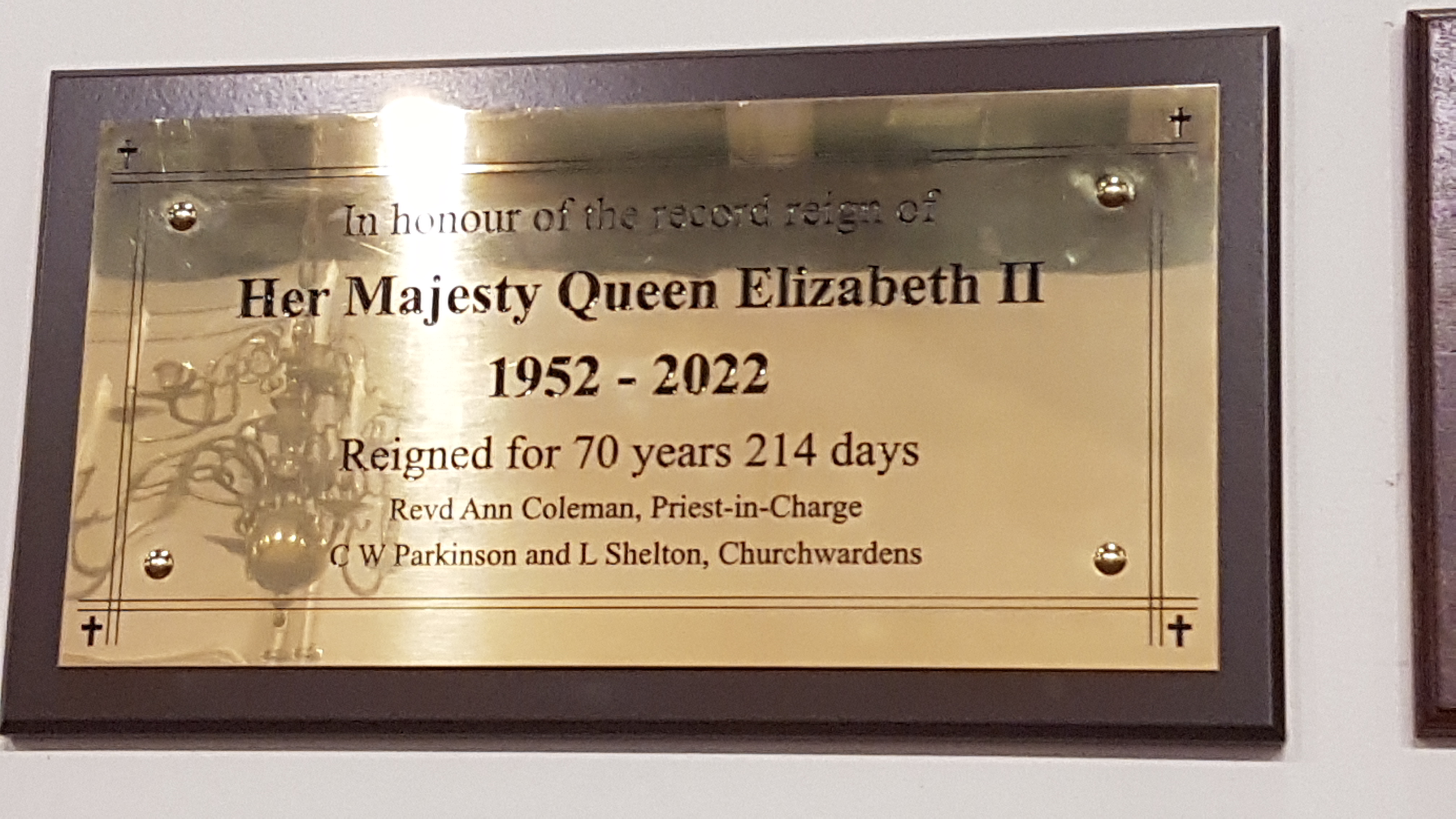 Photograph of plaque