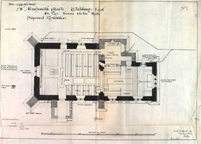 Church Plan of 606142 Wychling St Margaret