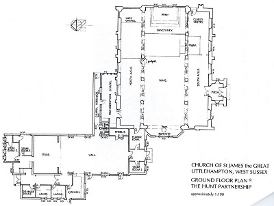 Church plan of 610017 Littlehampton St James the Great