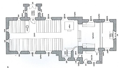 Church plan of 615038 Cowley St Antony