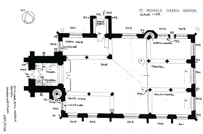 Church plan of 615137 Honiton St Michael