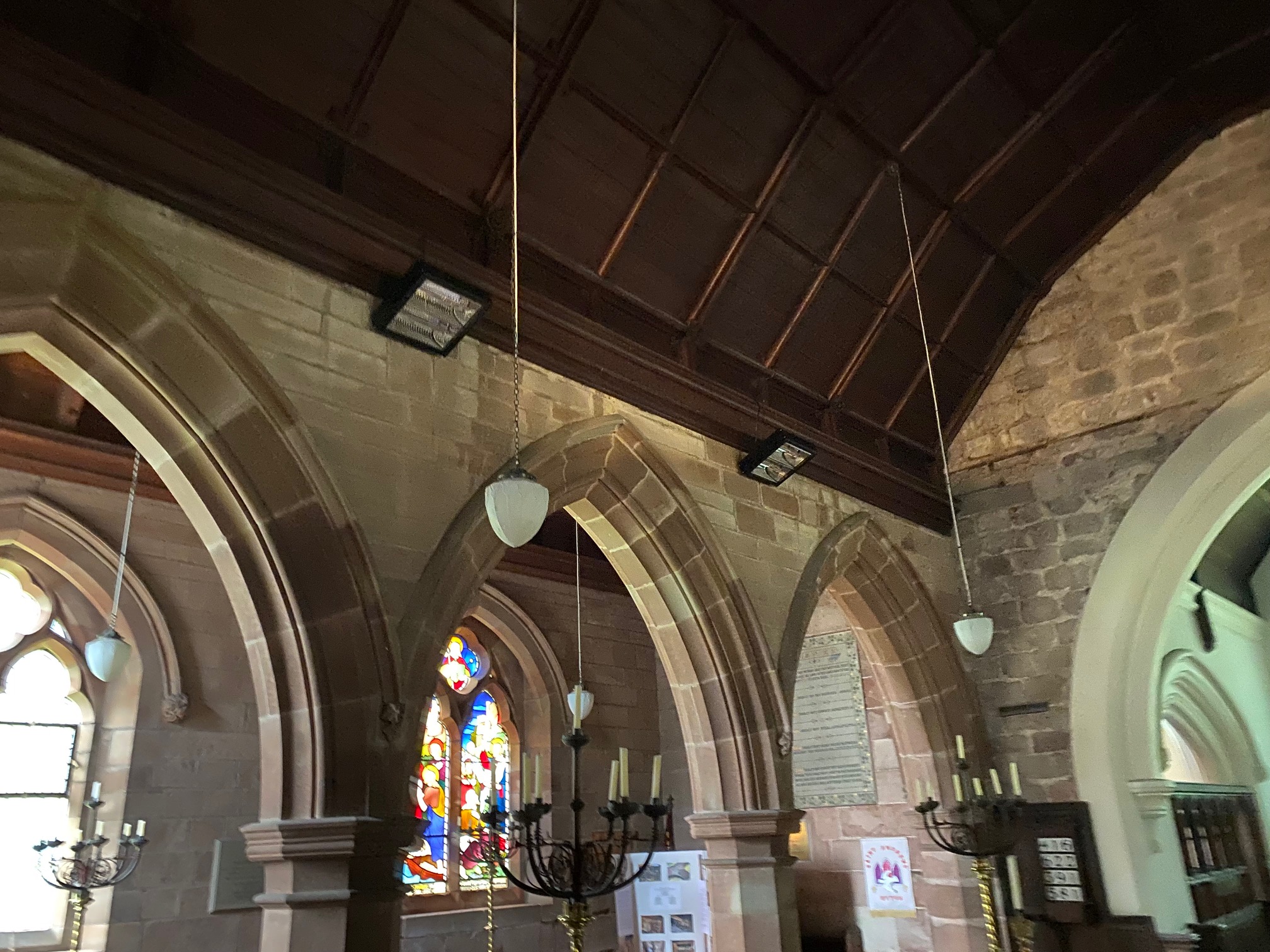 Photograph of installed heaters