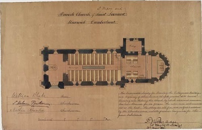 Church plan of 607070 Warwick St Leonard 