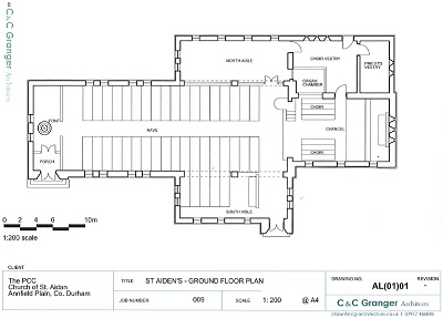 Church plan of 613133 Annifield Plain St Aidan