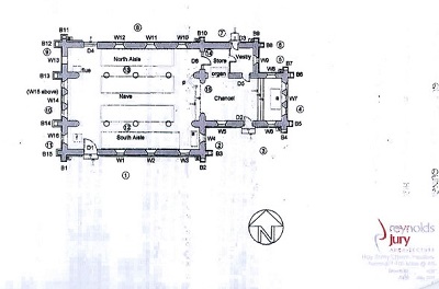 Church plan of 626075 Great Hautbois Holy Trinity