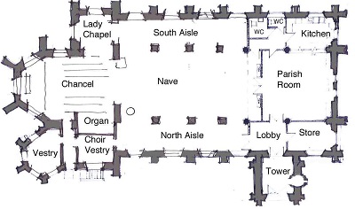 Church plan of 624324 Heywood All Souls