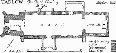 Church plan of 614148 Tadlow St Giles