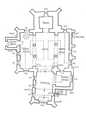 Church plan of 628044 Draughton St Catherine