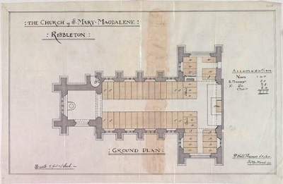Church plan of 603291 Ribbleton St Mary Magdalene