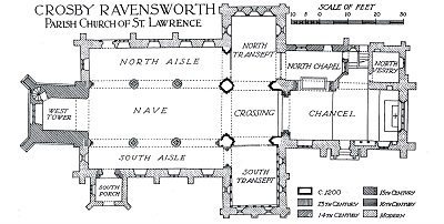 Church plan of 607013 Crosby Ravensworth St Lawrence
