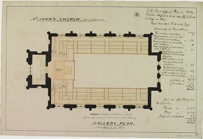 Church plan of 609272 Bollington St John the Baptist