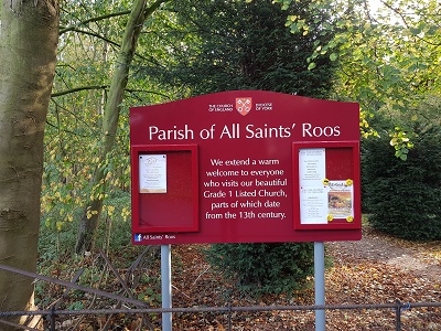 Image of Noticeboard for 643332 Roos: All Saints