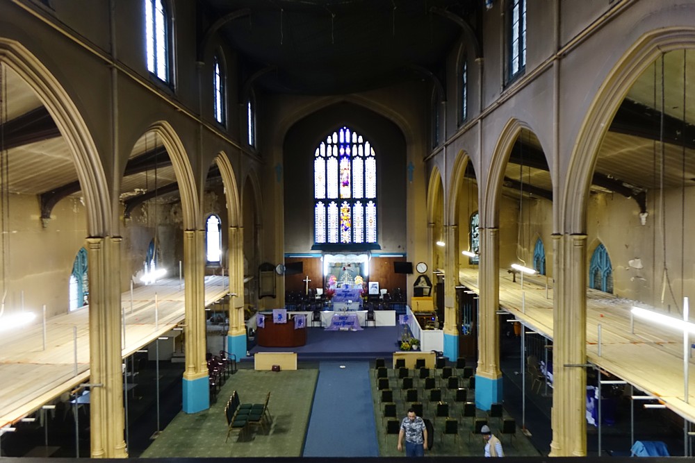 Interior view of the former Holy Trinity Church, Cloudesley