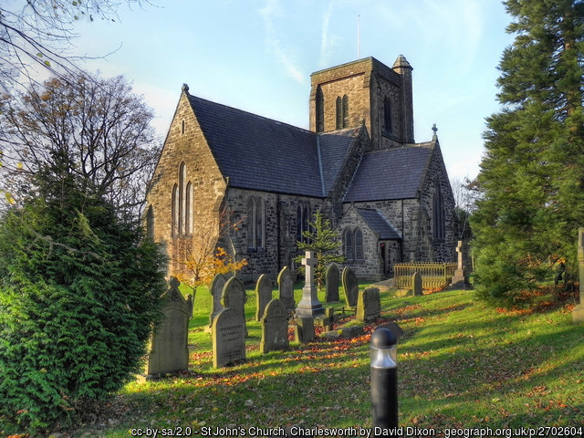 Exterior image of 612151 Charlesworth St John the Evangelist