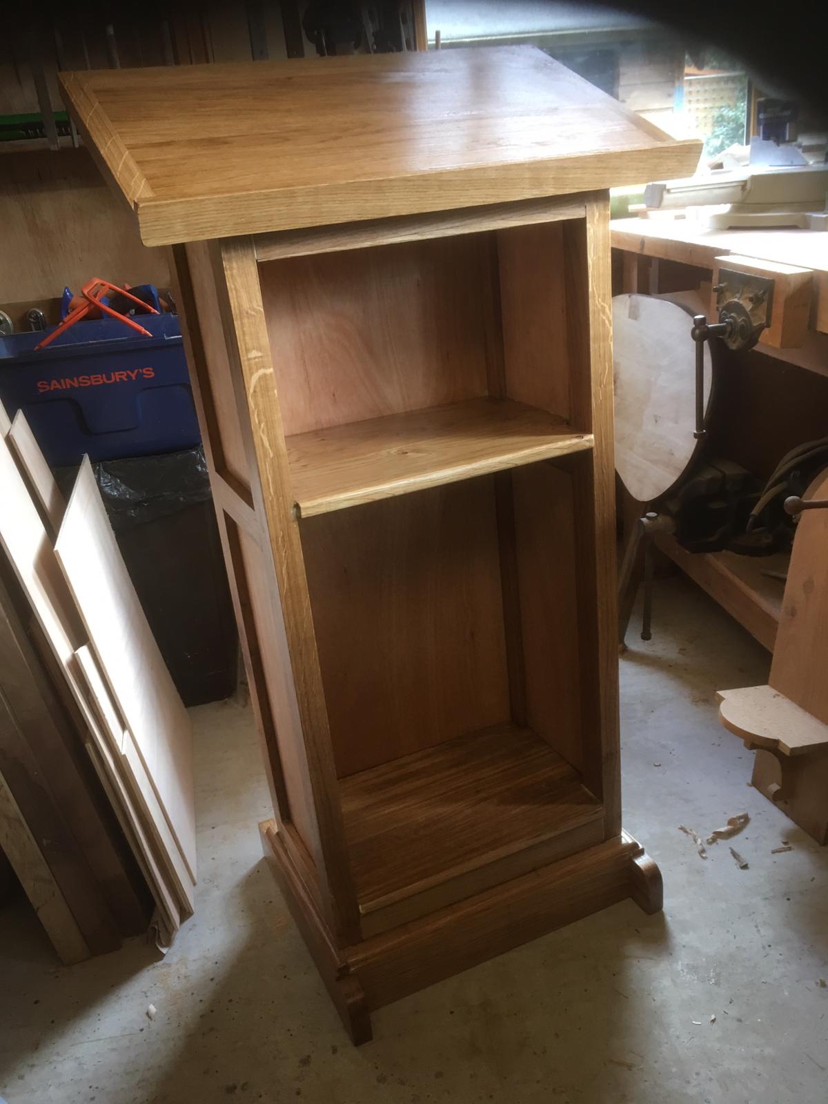 Photo of completed lectern