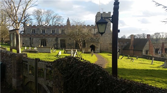 Ewelme, St Mary - view on approach from north