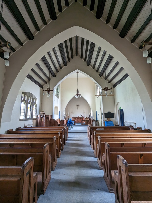 Interior looking east (Holy Trinity, Denby Dale)