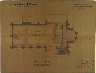 Church plan of 616085 Coleford St John the Evangelist