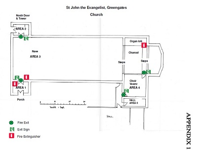 Church plan of 646261 Greengates St John
