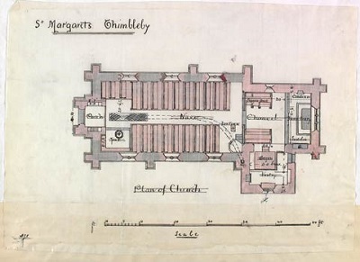 Church plan of 621644 Thimbleby St Margaret