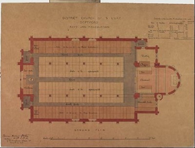 Church plan of 637204 Deptford St Luke